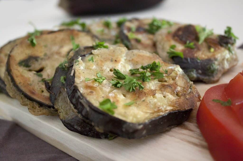ingredients fried eggplant